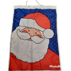 Santa Claus Flag Christmas Decor Door Wall Hanging
